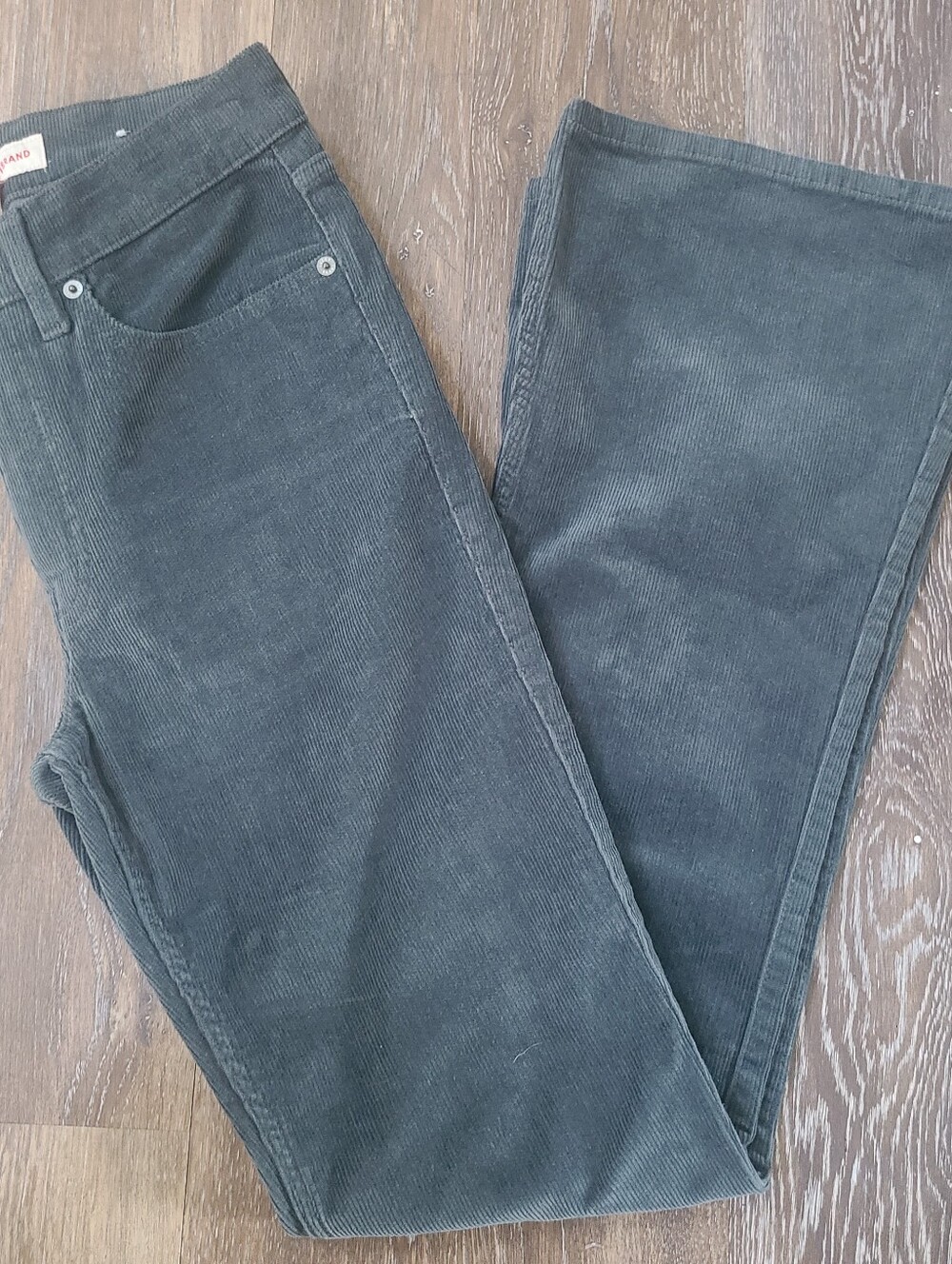 Lucky Brand Olive Gray Cordoroy Bootcut Pants Woman's Size 4 - Picture 3 of 8